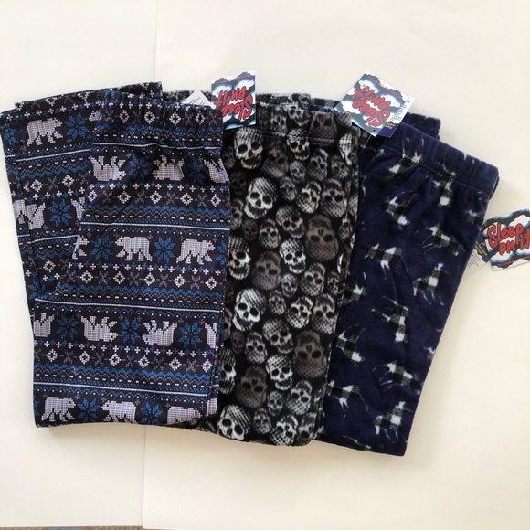 Sleep On It Other - Reserve 3 Pair Bundle Fleece Sleep Pajama Pants